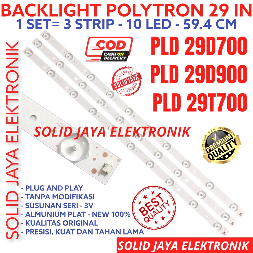 BACKLIGHT TV LED POLYTRON 29 INC PLD 29D700 29D900 29T700 PLD-29D700 PLD-29D900 PLD-29T700 LAMPU BL 10K 3V PLD29D700 PLD29D900 PLD29T700 10 KANCING IN INCH IN 32INCH 32IN 32INC POLYTRON