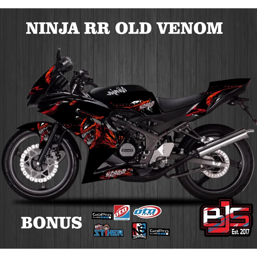 Striping ninja RR - Stiker Decal kawasaki ninja rr old venom