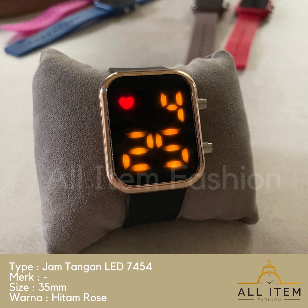 COD✅ Jam Tangan Digital LED 7454 Rubber Electronic Fashion Import Pria Wanita Anak Remaja / Jam Tangan Segi Kotak / Jam Tangan LED DEWASA MODEL KOREA / HARGA GROSIR