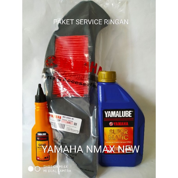 SALE - PAKET SERVICE RINGAN OLI YAMALUBE SUPER MATIC + YAMALUBE GEAR 140 ML + FILTER UDARA YAMAHA MATIC NMAX NEW