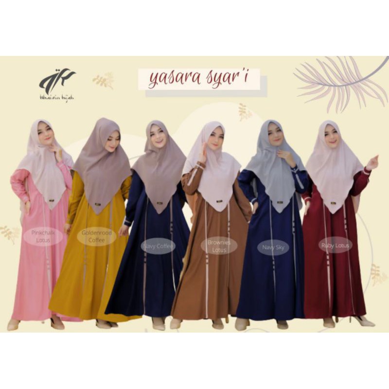 YASARA SYAR'I BY KHAIRIN HIJAB / GAMIS SET SYAR'I PREMIUM / GAMIS SET JUMBO / GAMIS SET BUSUI