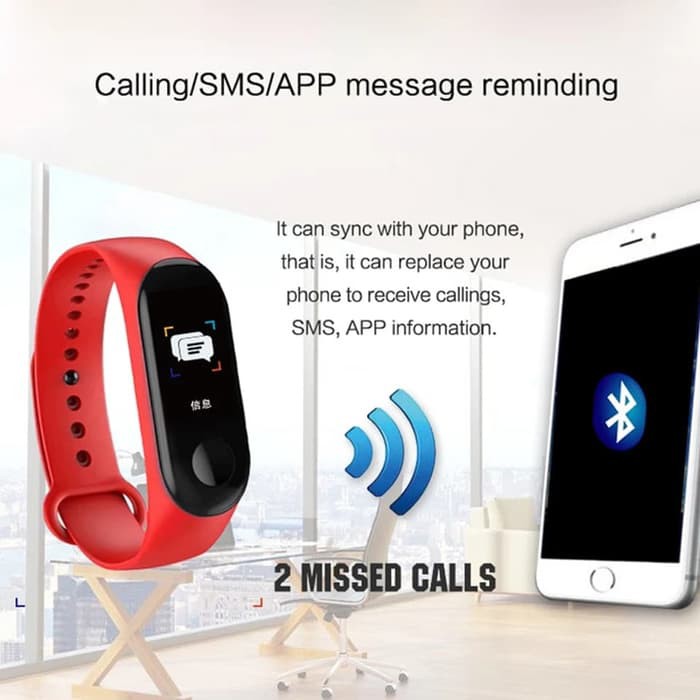 Jam Tangan Smartwatch M3 - Jam Jogging - Smart Watch M3 Band