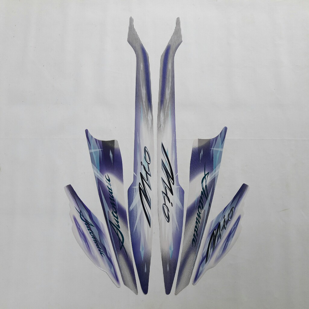 STRIPING STICKER LIS LES POLET BODY MOTOR MIO SPORTY 2009 PUTIH