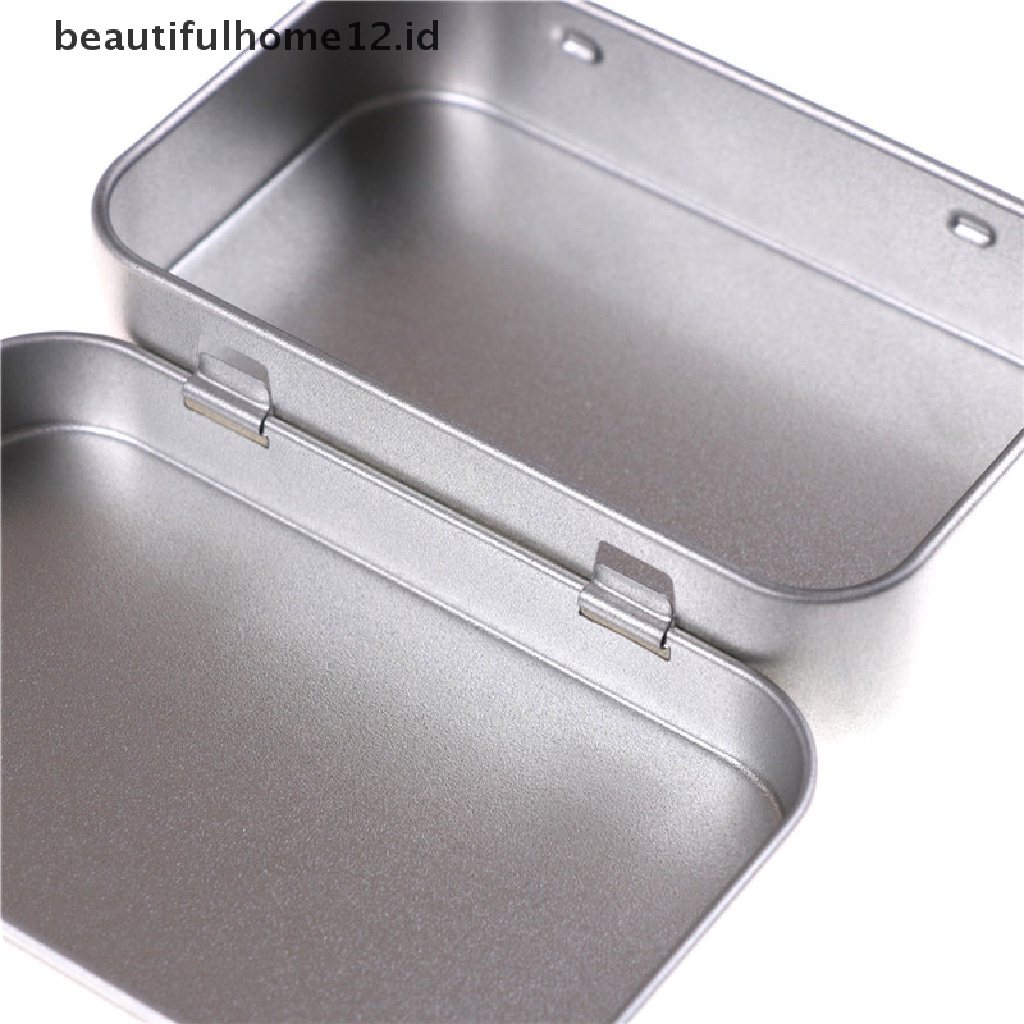 【beautifulhome12.id】 95*60*20mm Metal Tin Flip Storage Box Case Organizer For Coin Candy Keys .