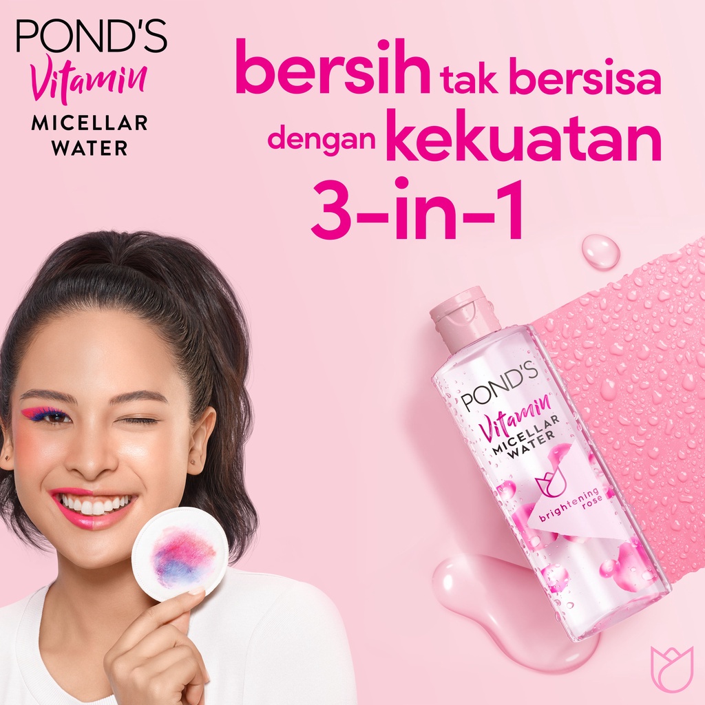 POND'S Micellar Water Brightening Rose Vitamin &amp; Charcoal 100 ml