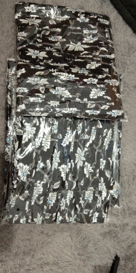 Couple Babydoll Long Hand Melati Silver/brukat/sarimbit