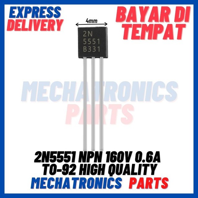 [SMC-9083] 2N5551 NPN 160V 0.6A TO-92 HIGH QUALITY
