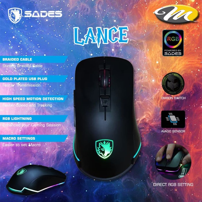 Mouse Gaming SADES Lance RGB Original