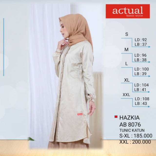 TUNIK HAZKIA AB8076  DAN KULOT IRISH AB3017 ACTUAL BASIC