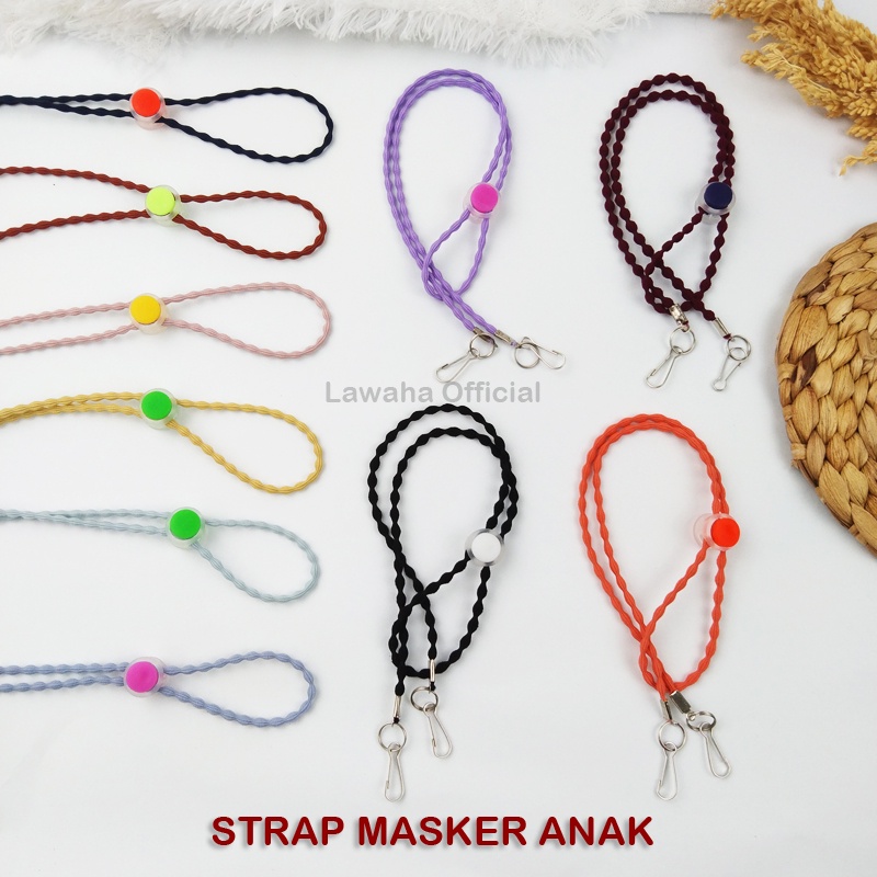 TALI MASKER ANAK STRAP MASKER ANAK COWOK DAN CEWEK MULTI FUNGSI 2 IN 1 BISA UNTUK GANTUNG MASKER DI LEHER DAN BISA UNTUK STRAP HIJAB