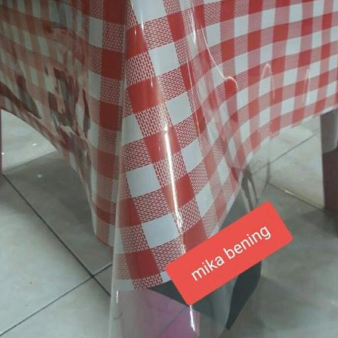 Taplak Meja Makan Plastik/Plastik Mika Bening Tebal +