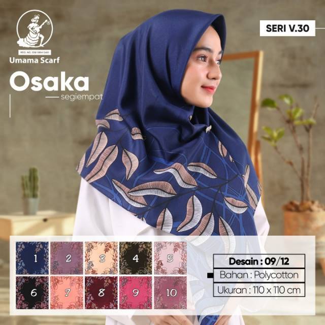 SEGIEMPAT OSAKA MOTIF. JILBAB UMAMA. KERUDUNG SEGI4 VOAL. HIJAB SEGI4