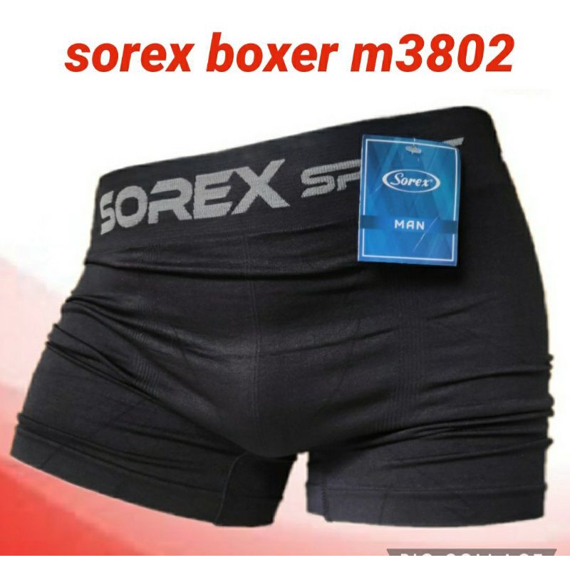 BOXER PRIA SOREX M.3802/3804 Harga satu box isi 2.Biji