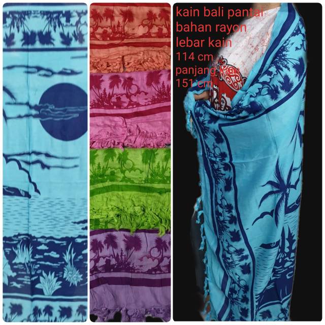 Tokoabelgrosir KAIN PANTAI BALI motif bulan sawah bahan rayon