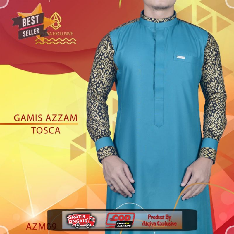 Gamis Azzam / Gamis Atqiya Exclusive / Jubah Motif Batik / Jubah Trendy Dan Kekinian