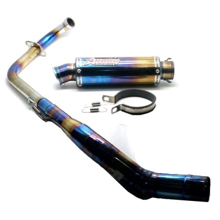 1023-KNALPOT GP FULL PELANGI STAINLESS HOGO - VIXION NEW