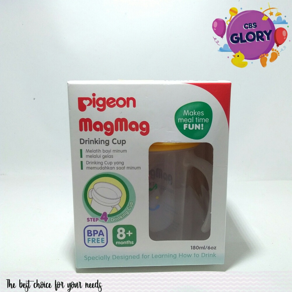 Pigeon Mag Mag Step 4 Drinking Cup Gelas Minum Bayi Untuk Usia 8+ Bulan