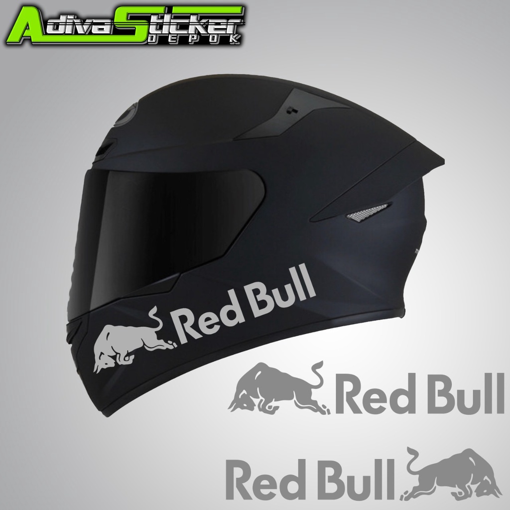 2pcs sticker red bull cutting sticker redbull stiker banteng stiker helm tt course