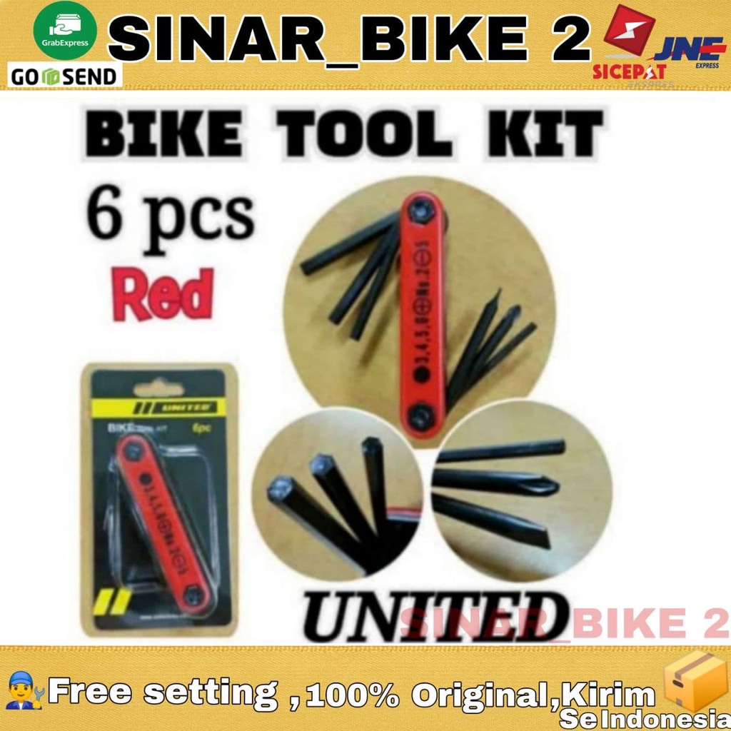 Bike Tool Kit UNITED Kunci L Sepeda 6 in 1