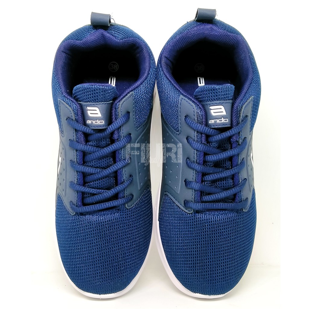 FIURI - Ando Original - DERRICK 38-43 Biru - Sepatu Sneakers Pria - Sepatu Olahraga Pria - Sepatu Knit Rajut Pria - Sepatu Jogging Pria - Sepatu Sport - Sepatu Slip On Pria - Sepatu Cowok