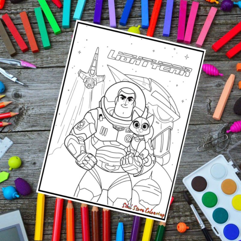 

Kertas Mewarnai Gambar Anak Tema Lightyear / Kertas Gambar (10 Lembar Gambar)
