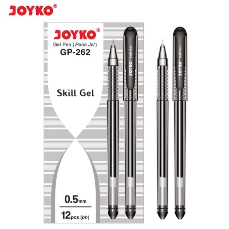 

Pulpen Gel GP-262 Skill Gel 0.5mm Joyko Per Lusin