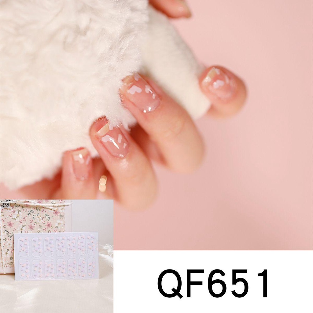 14 Stiker Strip Cat Kuku 11 Warna Dengan Perekat Untuk Dekorasi Manicure Nail Art Wanita