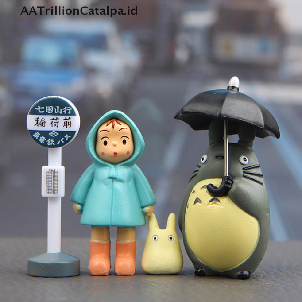 Aatrillioncatalpa 4pcs / lot Mainan Action Figure Anime My Neighbor Totoro Hayao Miyazaki Ukuran 3-5cm