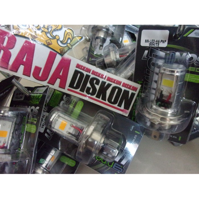 led h4 untuk lampu utama motor mobil kuning luminos