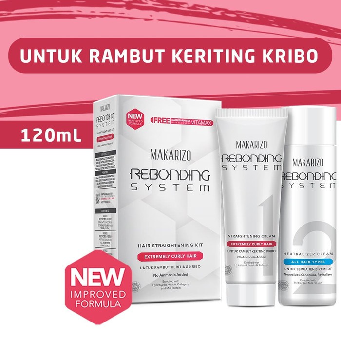 makarizo rebonding system cream sg tube set 120gr
