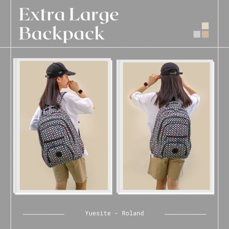 TAS RANSEL WANITA YUESITE ROLAND BESAR BACKPACK EXTRA LARGE CYUTEBAGS