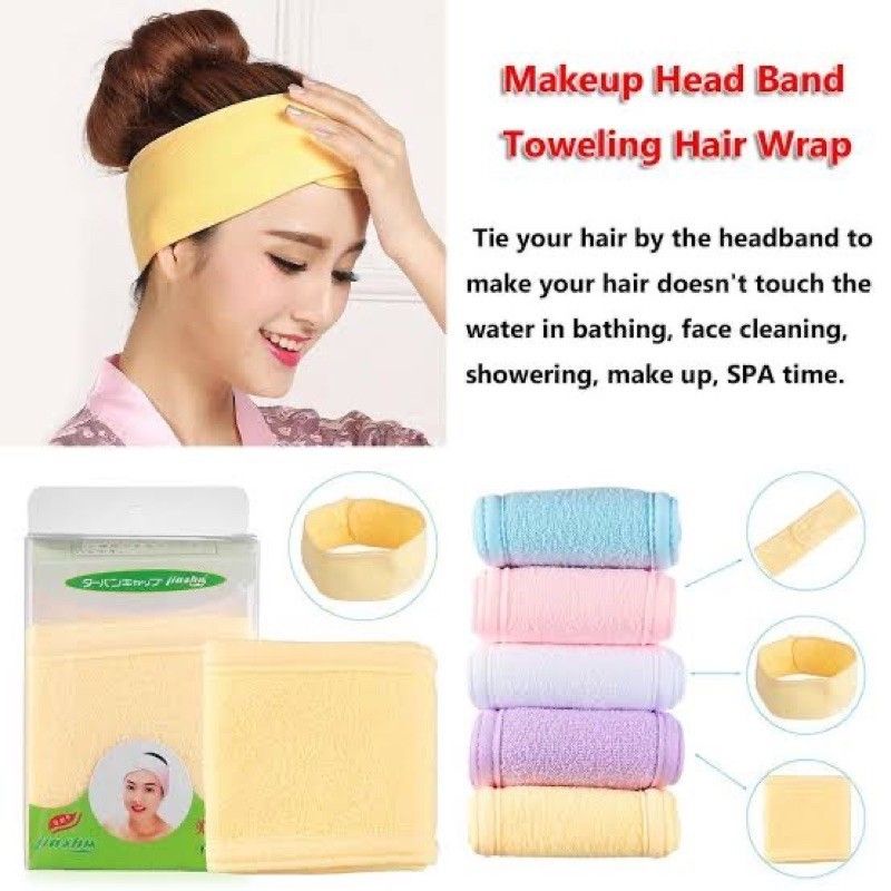 DD3 Bando Handuk Facial | Bando Poni Masker Wajah | Bando Kain Perekat Perlengkapan Salon