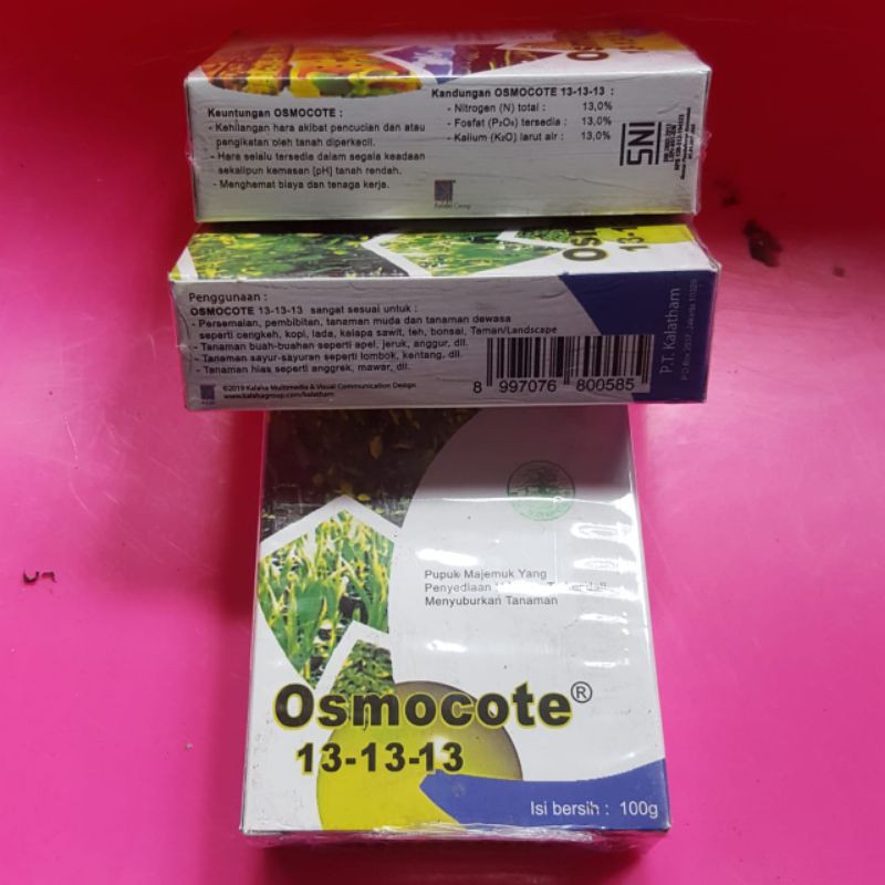 Pupuk Dekastar Osmocote 17-11-10 Daun ✓ 13-13-13 Seimbang✓ 6-13-25 Bunga 100Gr