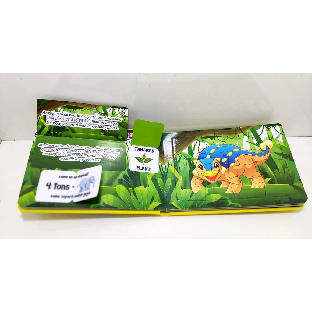 PUZZLE BOOK DINOSAUR / Buku anak dengan Puzzle/ Buku Anak bahasa inggris