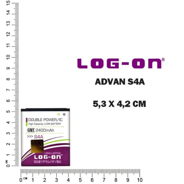 BATERAI LOG ON ADVAN S4A DOUBLE POWER DOUBLE IC