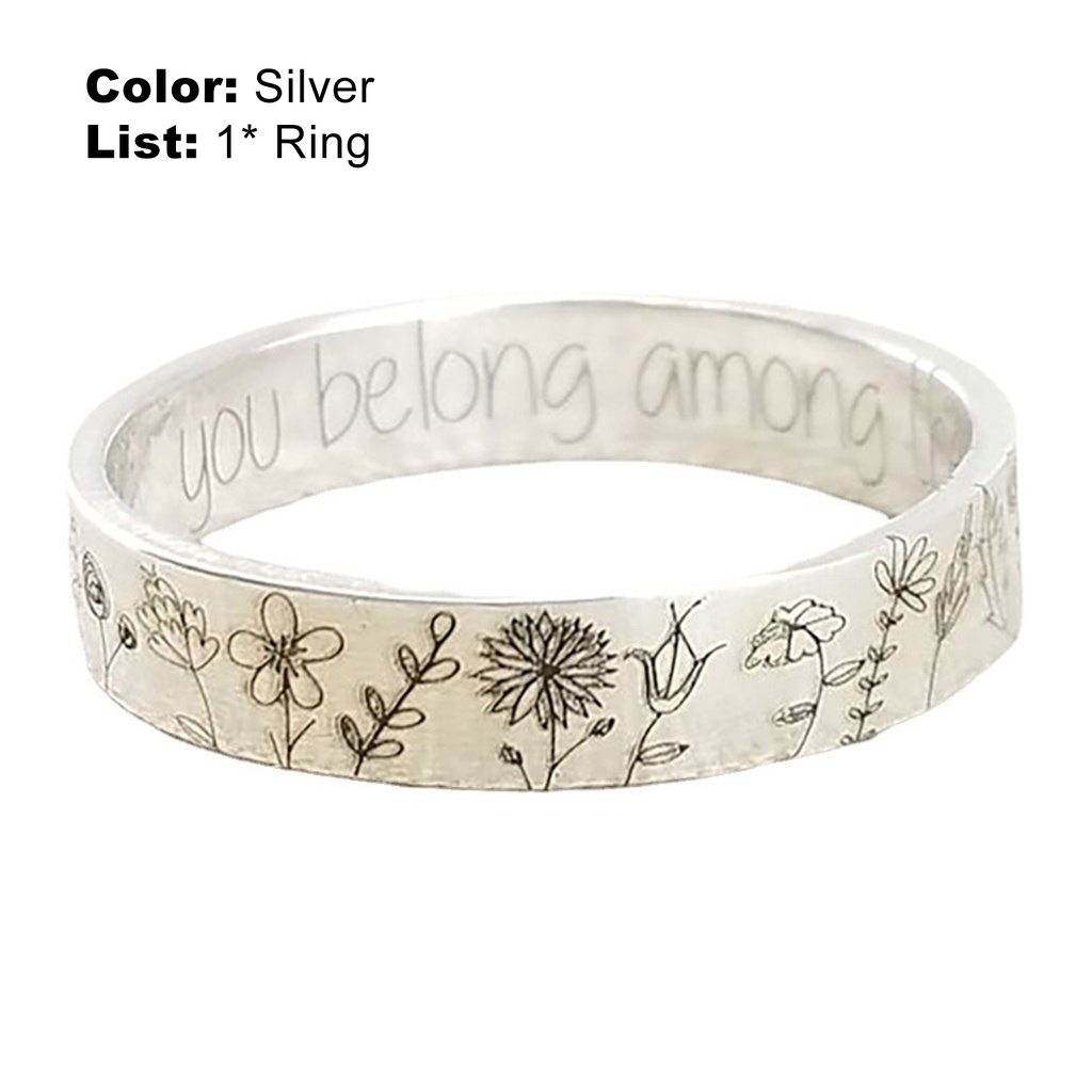 Hu Hu Hu Hu Hu Alat Bantu Pasang Kacamata♡ Cincin Bahan Alloy Motif Bunga Dandelion Untuk Kencan