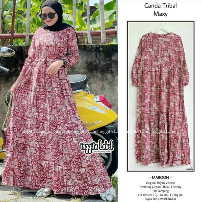 CANDA TRIBAL Maxi Dress muslim Inggita Label