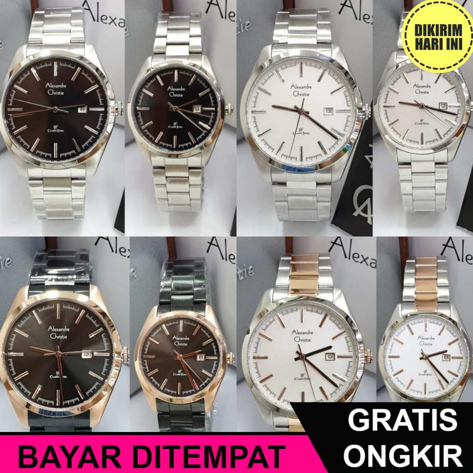 (BAYAR DITEMPAT) OE4341 JAM TANGAN COUPLE ALEXANDRE CHRISTIE AC 8560 AC8560 ORIGINAL BERGARANSI