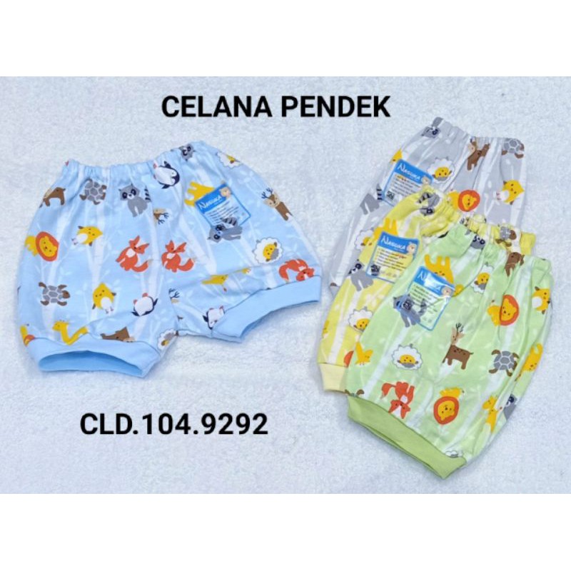 Baju bayi 0-3bln HALUS NASUKA ISI 4PCS/Baju bayi new born-Celana pendek safari