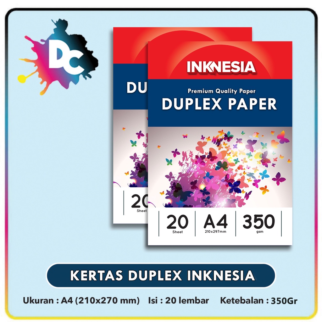 Kertas Karton Tebal Duplex / Karton Dupleks 350 gsm A4 isi 20 Lembar