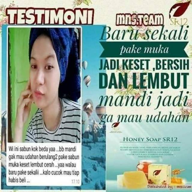 SABUN MADU HERBAL SR12 BPOM / HONEY SOAP SR12 BPOM / SABUN KULIT KERING