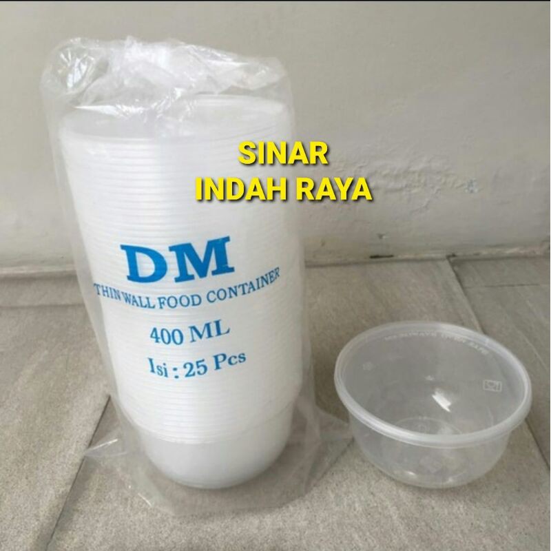 THINWALL BULAT 400ML - MANGKUK | MANGKOK MAKAN PLASTIK + tutup