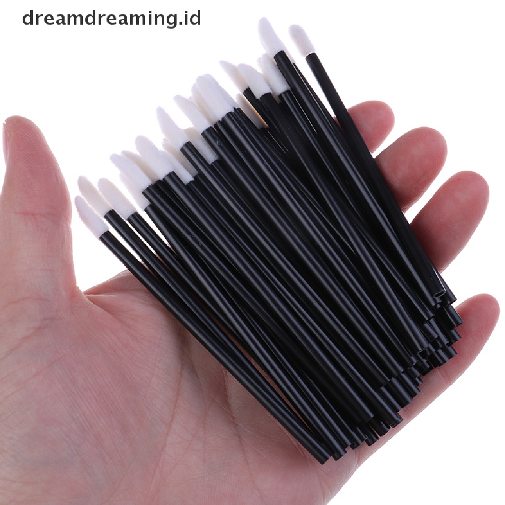 (dreamdreaming.id) 100pcs Brush Aplikator Lip Gloss Sekali Pakai Untuk Makeup / Kosmetik Wanita