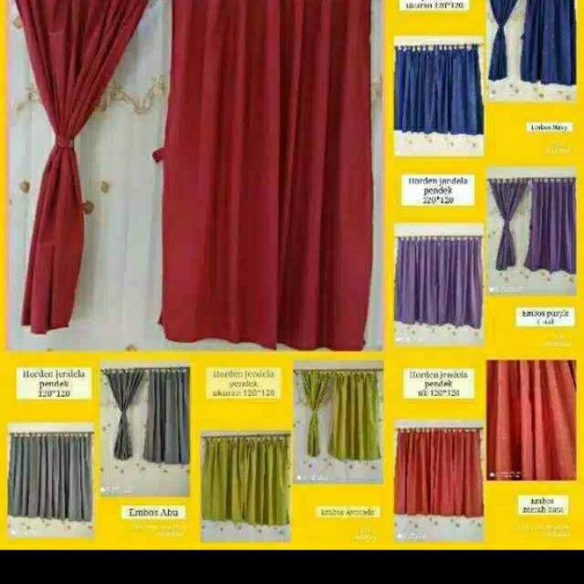 GORDEN JENDELA PENDEK EMBOS uk.120x120