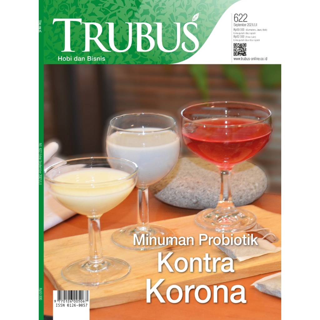 Trubus Majalah Trubus Bulan September 2021 Edisi 622 Minuman Probiotik Kontra Korona