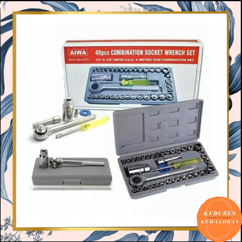 [COD] Kunci Shock Aiwa 40 set Mata Kunci / Kunci Multifungsi  Set 40 in 1 Tool Sett [KK]