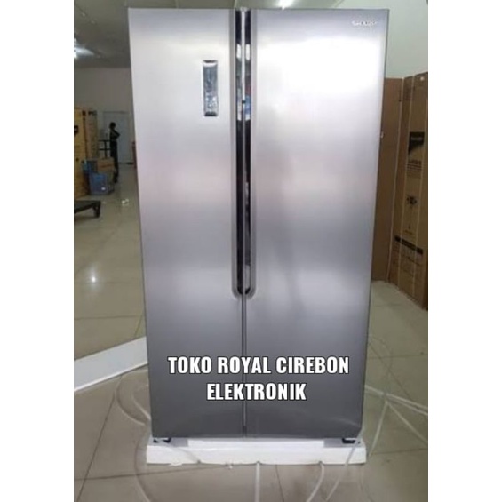KULKAS SHARP SIDE BY SIDE 2PINTU SJ-IS50M-SL(472liter)untuk kota cirebon
