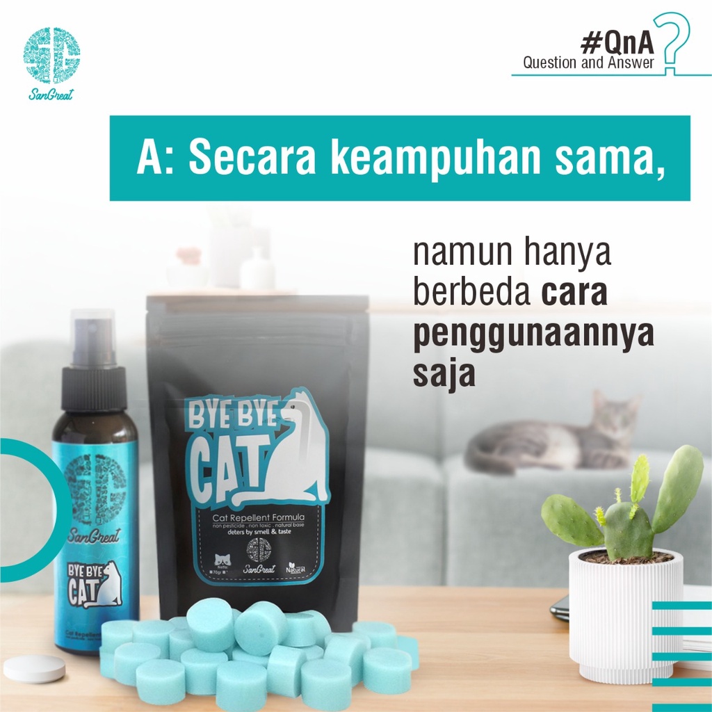 Alat pengusir kucing kapur barus organik anti kucing dan semprotan kucing organik Paket Pengusir Kucing Bye Bye Cat Paket Gel 100 gr, 70 gr dan Spray 100 ml untuk mengusir kucing liar bandel berak pup pipis sembarangan