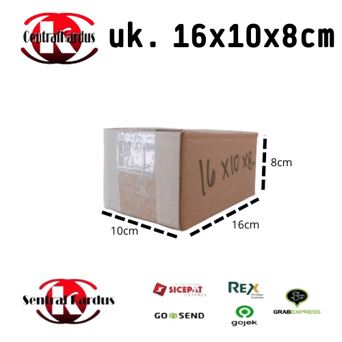 

( ISI 10 PCS )karton/box standar uk.16X10X8CM cm untuk packing/Kardus polos ukuran package/termurah Kardus polos/-centralkardus