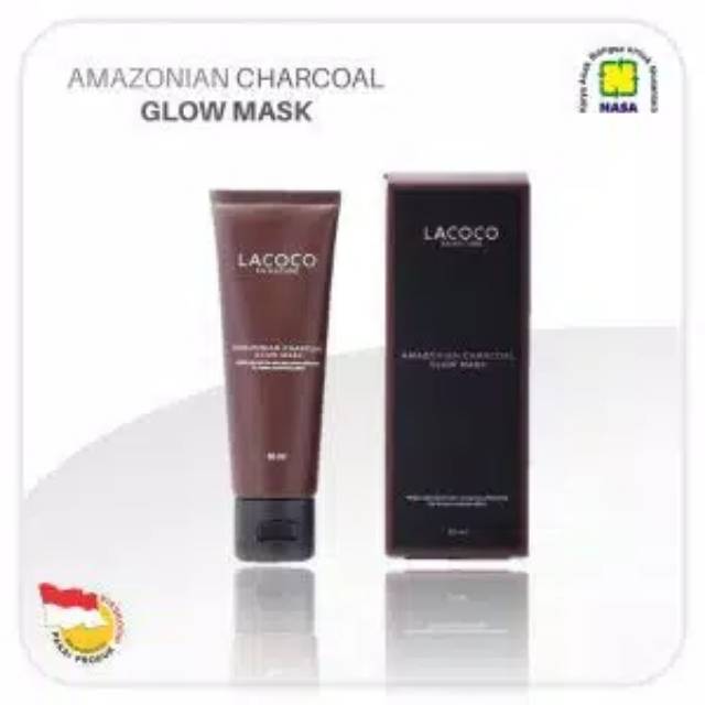 Lacoco Amazonian Charcoal Glow Mask / Masker Lacoco /Masker Wajah /Menghilangkan Komedo /Produk Nasa